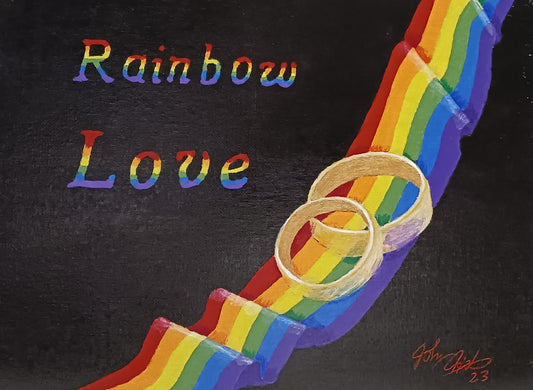 "Rainbow Love" (Original) by John Heden