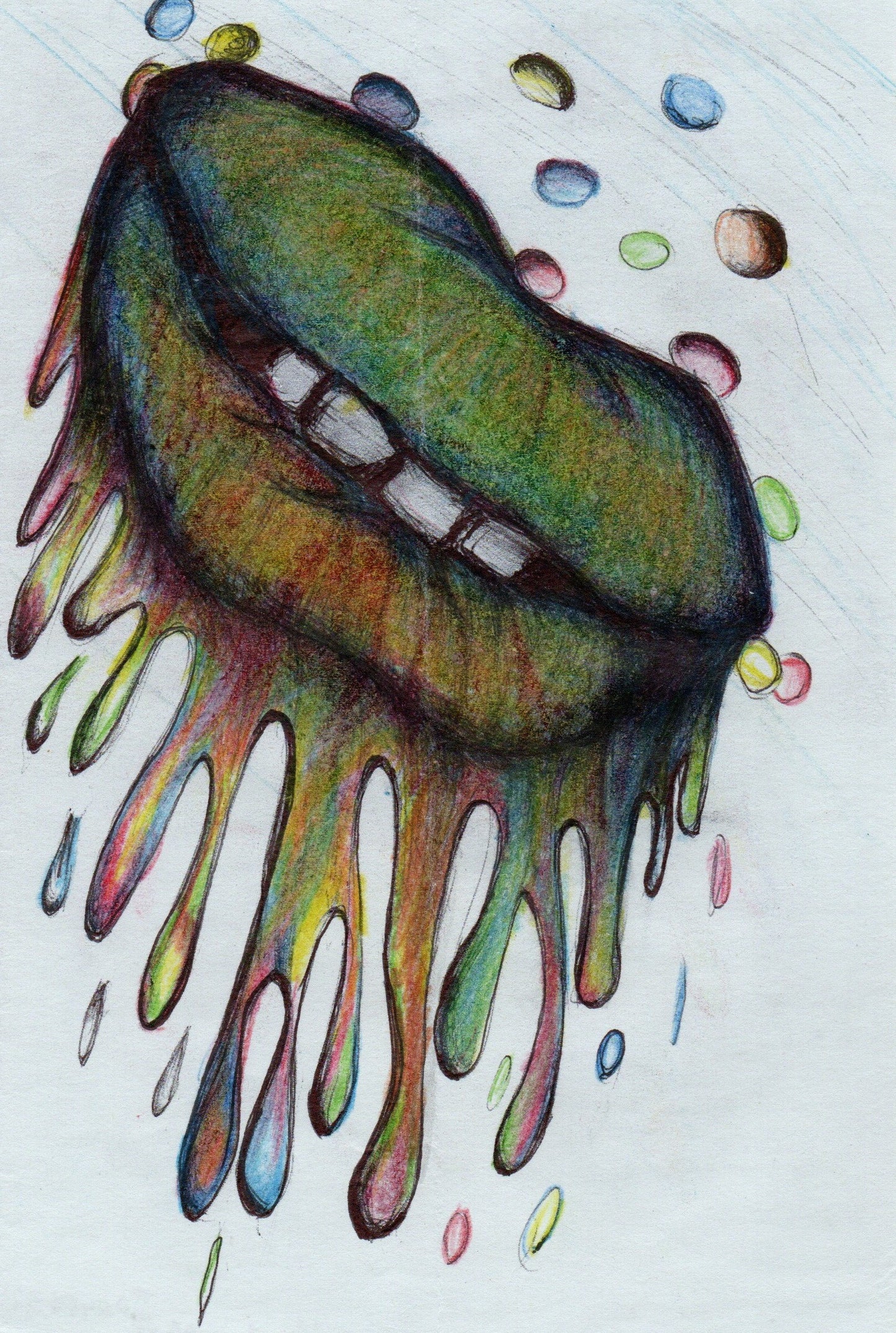 "Dripping Rainbows" (Original) by Halley Mills