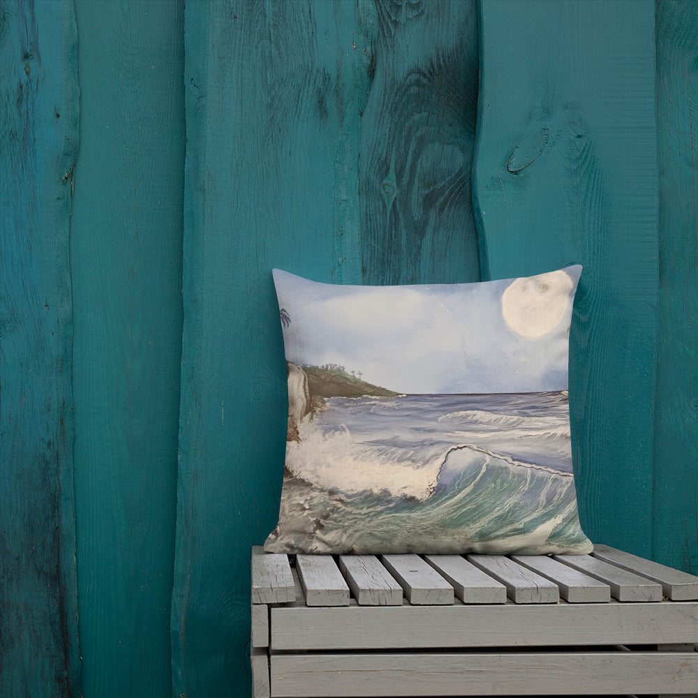 "Seascapes" by D. Gailey - Premium Pillow