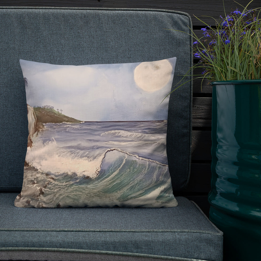 "Seascapes" by D. Gailey - Premium Pillow