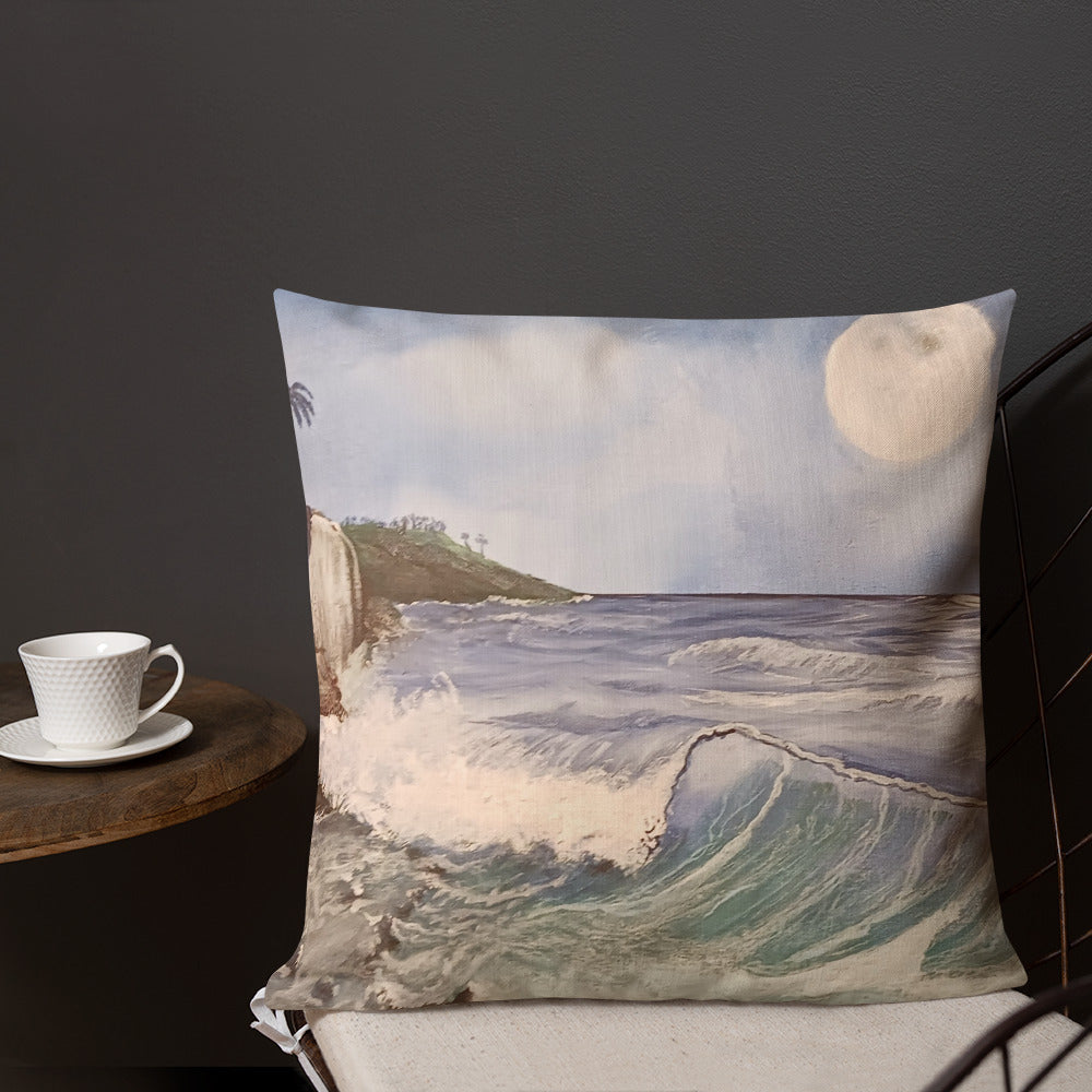 "Seascapes" by D. Gailey - Premium Pillow