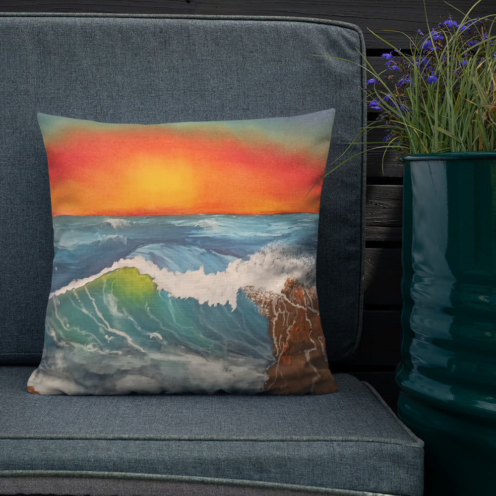 "Seascapes" by D. Gailey - Premium Pillow