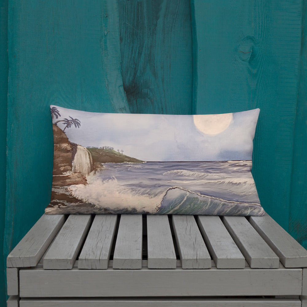 "Seascapes" by D. Gailey - Premium Pillow