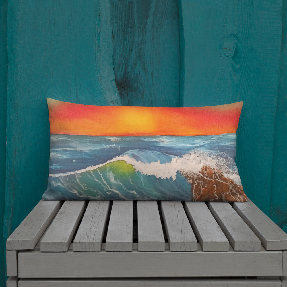 "Seascapes" by D. Gailey - Premium Pillow