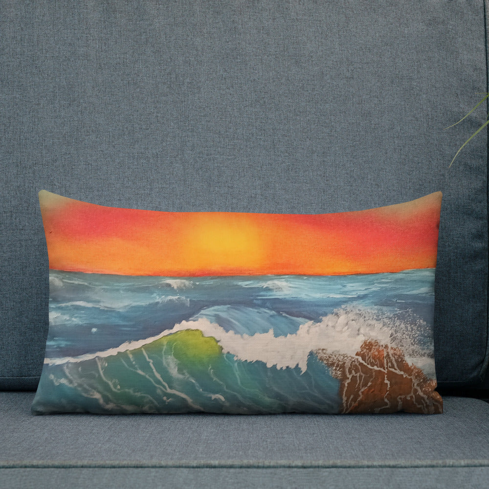 "Seascapes" by D. Gailey - Premium Pillow