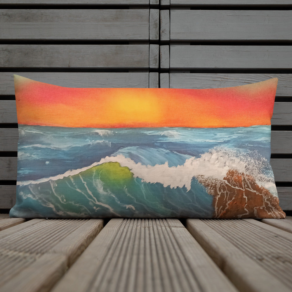 "Seascapes" by D. Gailey - Premium Pillow