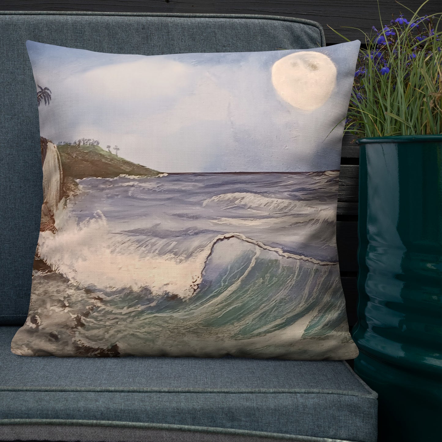 "Seascapes" by D. Gailey - Premium Pillow