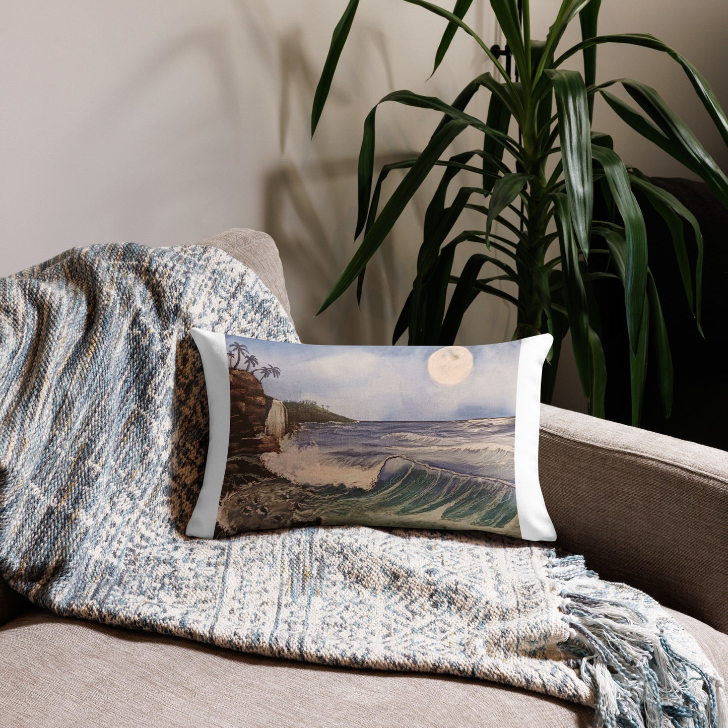 "Seascapes" by D. Gailey - Premium Pillow Case