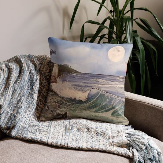 "Seascapes" by D. Gailey - Premium Pillow Case