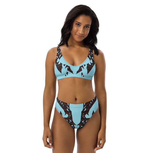 "Number 8" by R. Pittman - Recycled high-waisted bikini