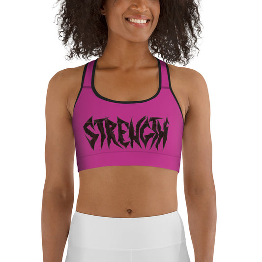 "Strength/Beastmode" by R. Pittman - Sports bra