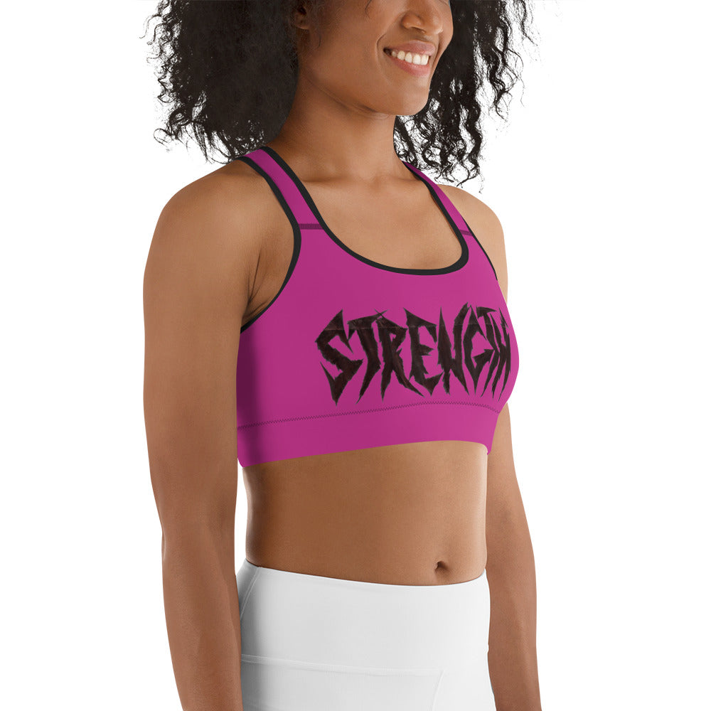 "Strength/Beastmode" by R. Pittman - Sports bra