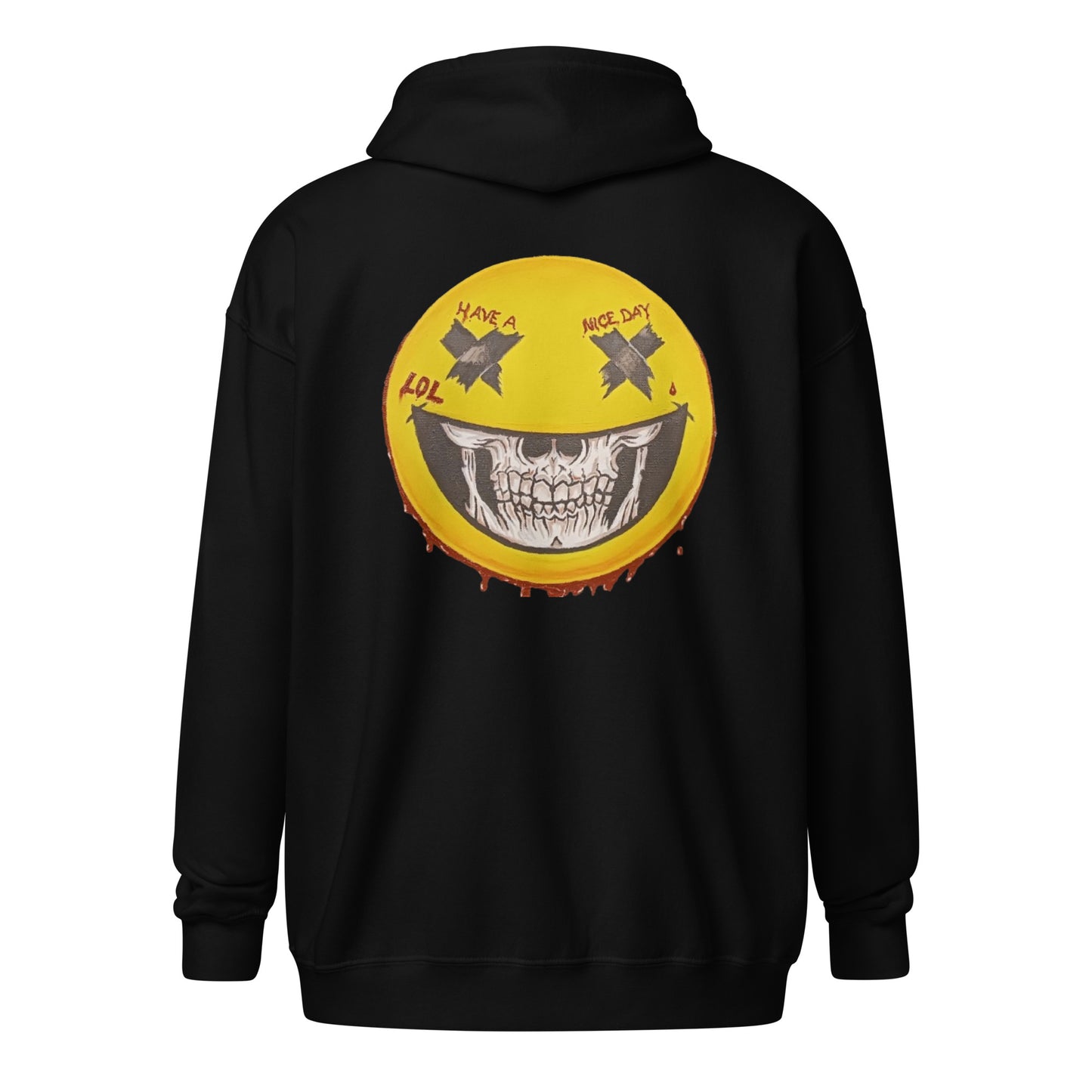 "Smiley" by M. Zucco - Unisex heavy blend zip hoodie