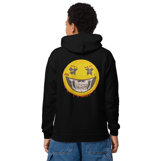 "Smiley" by M. Zucco - Youth heavy blend hoodie