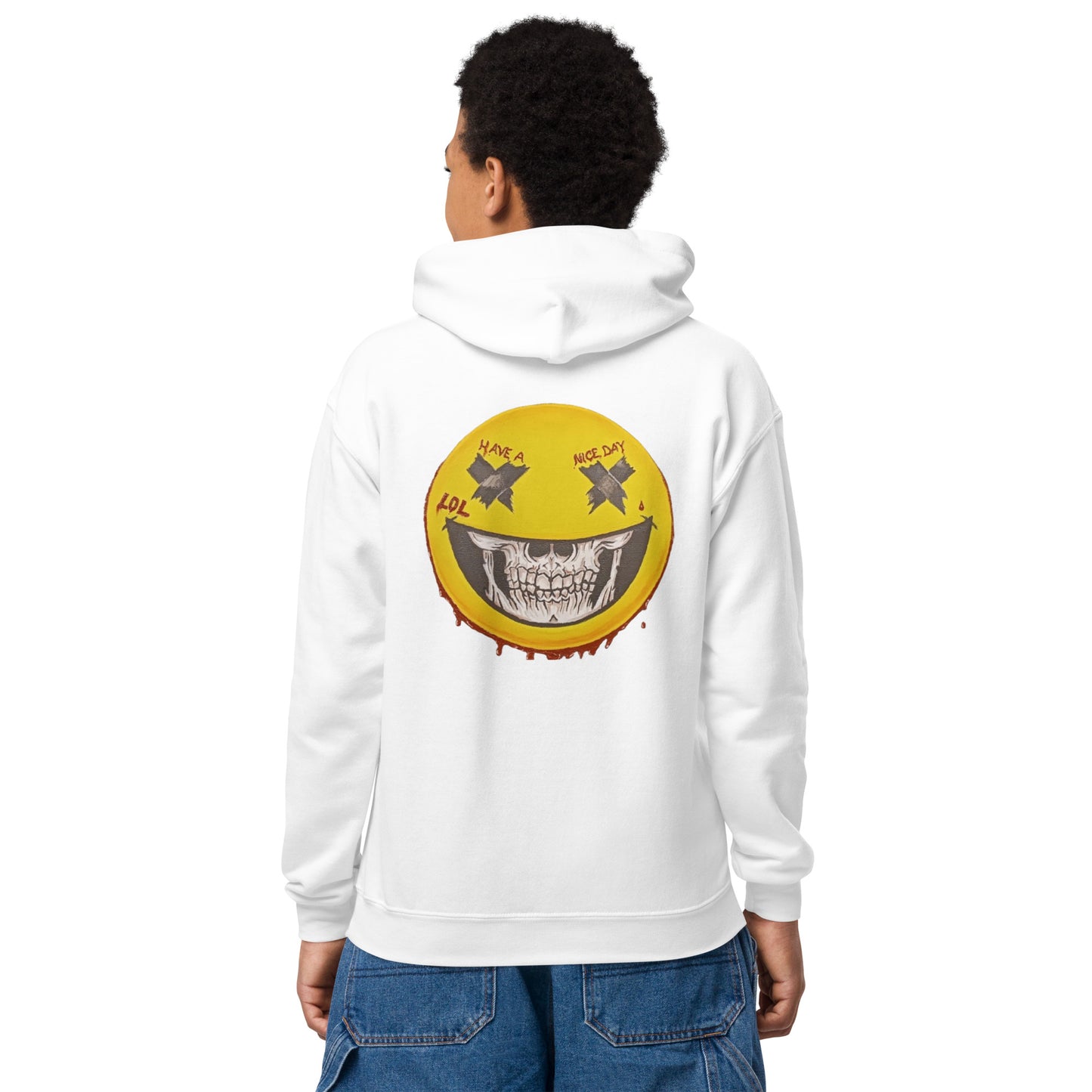 "Smiley" by M. Zucco - Youth heavy blend hoodie