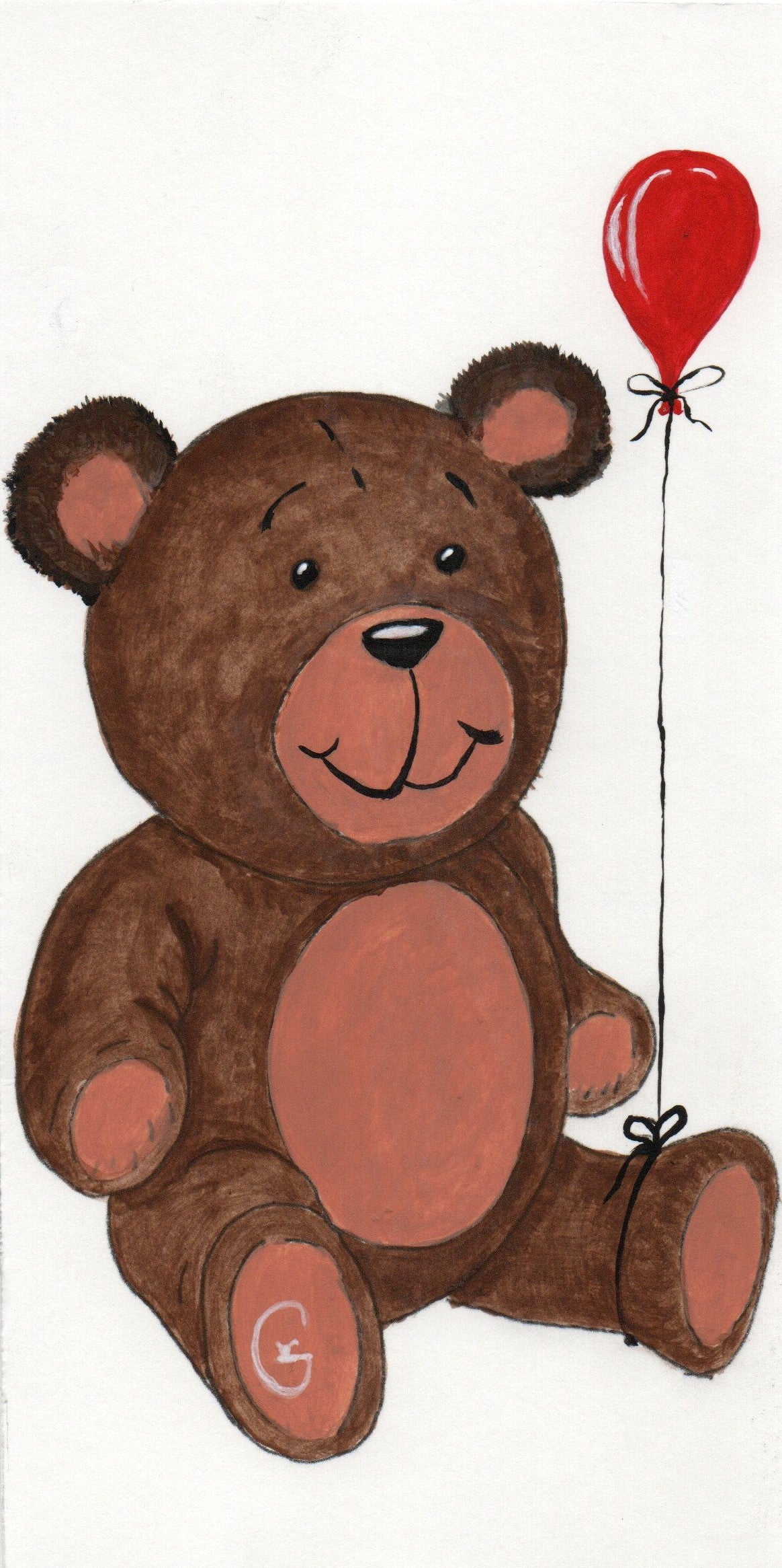 "Birthday Bear" (Original) by Donald Gailey