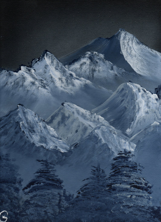 "Unnamed Mountains" (Original) by Donald Gailey