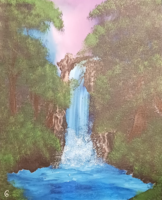 "Waterfall" (Original) by Donald Gailey