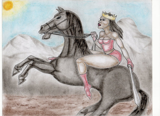 "Queen & the Stallion" (Original) by Steven Tucker