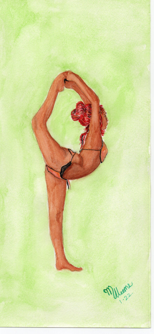 "The Yoga Girl" (Original) by Michael Weems