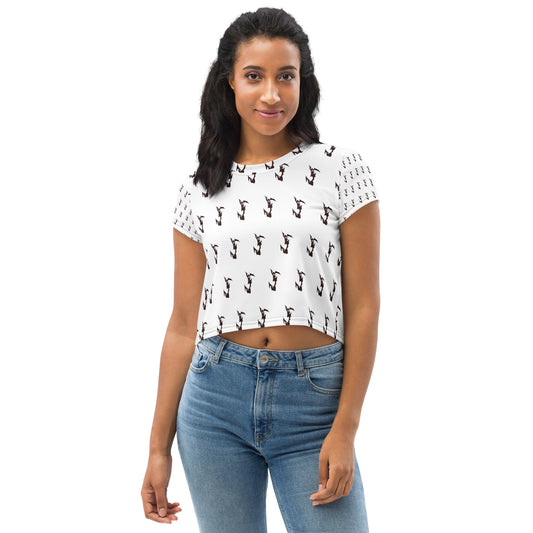 "Design #1" by J. PIttman - All-Over Print Crop Tee